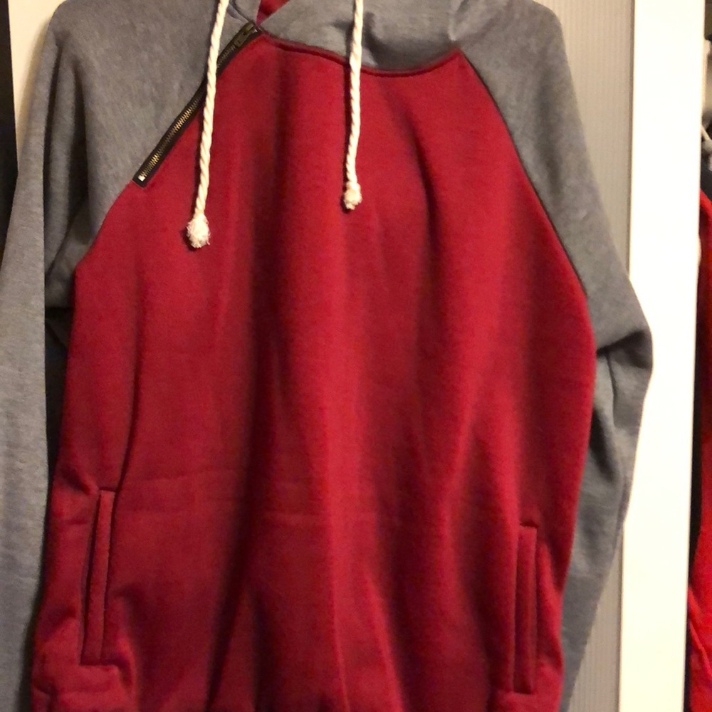 Double hooded sweatshirt